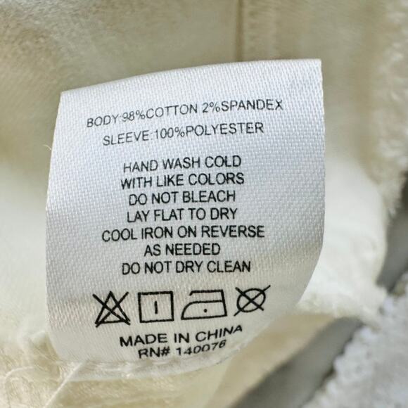 Generation Love Rosie Jean Jacket Size XS White Sequins Off-White Denim - Picture 6 of 8